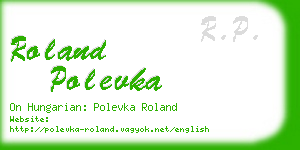 roland polevka business card